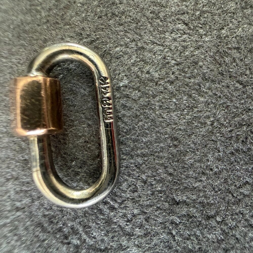 Marla Aaron White Gold BABYLOCK with RoseGold Closure 14kt - Picture 3 of 4